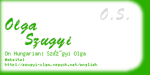 olga szugyi business card